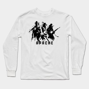 Apache indian silhouette Long Sleeve T-Shirt